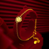 Vintage FU Rotatable Chain Bracelet