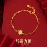 Vintage FU Rotatable Chain Bracelet