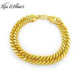 24KT Tank Flat Chain Bracelet for Men - Boy Birthday Gift