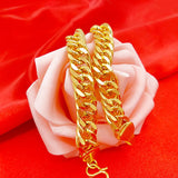 24KT Tank Flat Chain Bracelet for Men - Boy Birthday Gift
