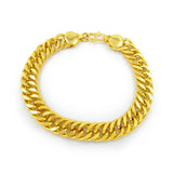 24KT Tank Flat Chain Bracelet for Men - Boy Birthday Gift