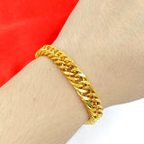 24KT Tank Flat Chain Bracelet for Men - Boy Birthday Gift