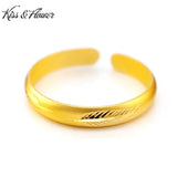 BR43 Feather Round 24KT Opening Bracelet Bangle