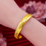 BR50 Round 24KT Opening Bracelet Bangle