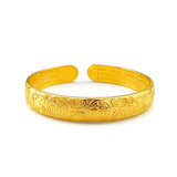 BR50 Round 24KT Opening Bracelet Bangle