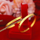 Heart Lucky 24KT Opening Bracelet Bangle