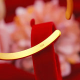 Heart Lucky 24KT Opening Bracelet Bangle