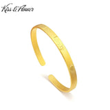 Heart Lucky 24KT Opening Bracelet Bangle