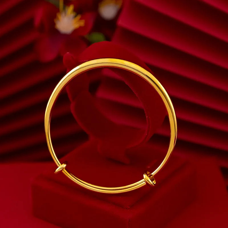 24KT Resizable Bracelet Bangle for Woman Gift