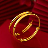 24KT Resizable Bracelet Bangle for Woman Gift