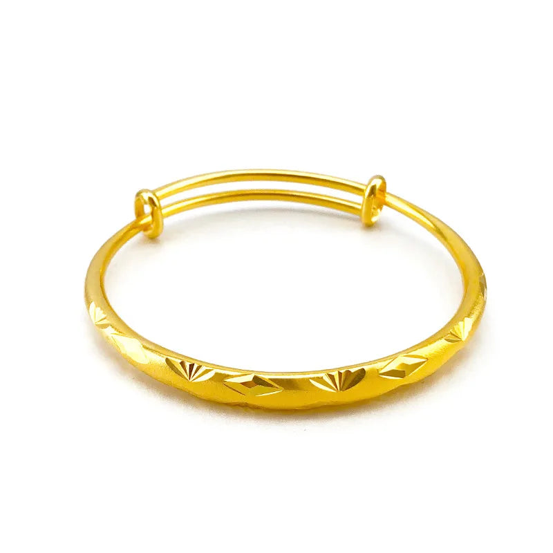 Vintage 24KT Ingots Bracelet Bangle Resizable