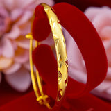 Vintage 24KT Ingots Bracelet Bangle Resizable