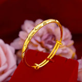 Vintage 24KT Ingots Bracelet Bangle Resizable