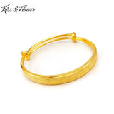 Matte 24KT 7mm Wide Bracelet Bangle for Women