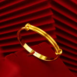 Matte 24KT 7mm Wide Bracelet Bangle for Women