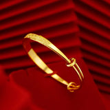 Matte 24KT 7mm Wide Bracelet Bangle for Women