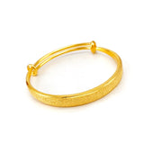 Matte 24KT 7mm Wide Bracelet Bangle for Women
