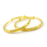 BR72 Bamboo Joint 24KT Resizable Bracelet Bangle