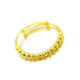 BR78 Vintage Bead 24KT Resizable Bracelet Bangle