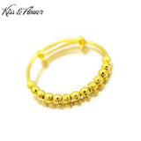 BR78 Vintage Bead 24KT Resizable Bracelet Bangle