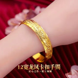 Dragon Phoenix 24KT Bracelet Bangle Gift