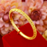 BR88 Hollow Flower 24KT Bracelet Bangle