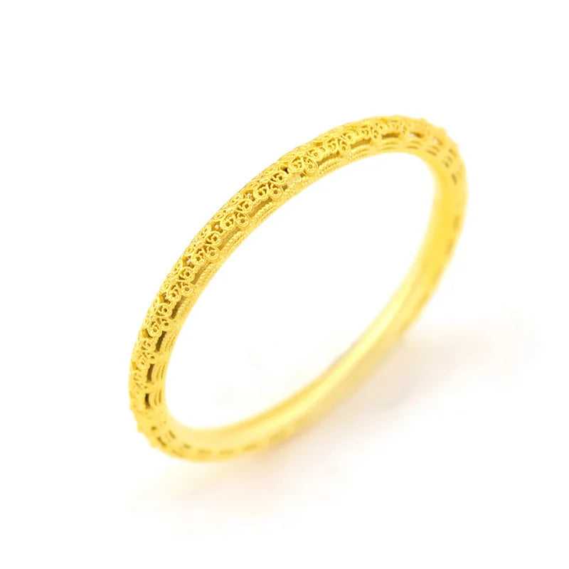 BR88 Hollow Flower 24KT Bracelet Bangle