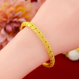 BR88 Hollow Flower 24KT Bracelet Bangle