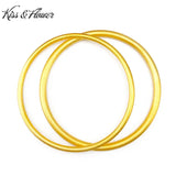 BR91 24KT Bracelet Bangle - Thin Round Jewelry for Women