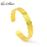 BR98 Vintage 24KT Coin Opening Bracelet Bangle