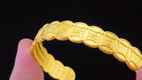 BR98 Vintage 24KT Coin Opening Bracelet Bangle