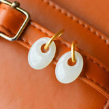 Vintage Oval 24KT Gold Drop Earrings