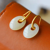 Vintage Oval 24KT Gold Drop Earrings
