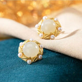 24KT Stud Earrings for Women Bride Girl Mother Birthday Wedding