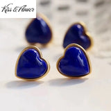 ER190 Vintage Heart 24KT Stud Earrings