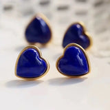 ER190 Vintage Heart 24KT Stud Earrings