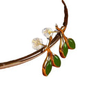 ER227 Vintage Leaves 24KT Stud Earrings
