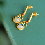 ER229 Vintage Calabash 24KT Stud Earrings