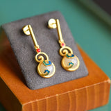 ER229 Vintage Calabash 24KT Stud Earrings