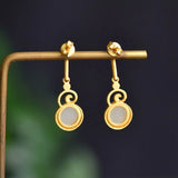 ER229 Vintage Calabash 24KT Stud Earrings