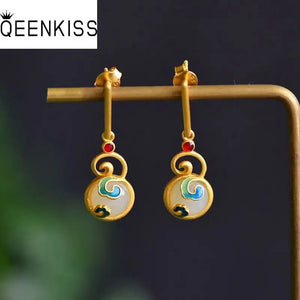 ER229 Vintage Calabash 24KT Stud Earrings