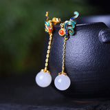 ER255 24KT Vintage Ball Stud Earring for Women