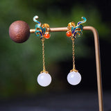 ER255 24KT Vintage Ball Stud Earring for Women