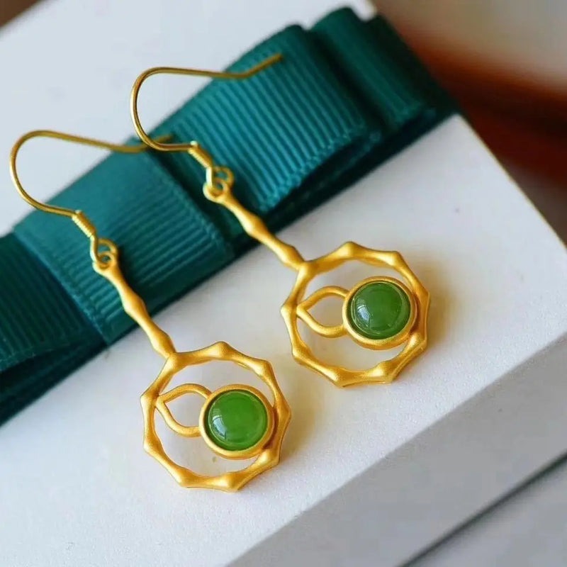 ER277 Calabash 24KT Drop Earring for Women Bride Girl Mother