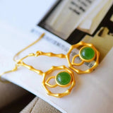 ER277 Calabash 24KT Drop Earring for Women Bride Girl Mother