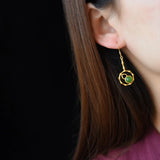 ER277 Calabash 24KT Drop Earring for Women Bride Girl Mother