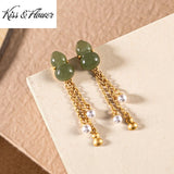Vintage Calabash 24KT Stud Earring for Women