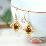 ER300 Agate 24KT Drop Earring for Women