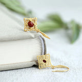 ER300 Agate 24KT Drop Earring for Women