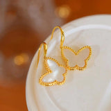 ER303 24KT Butterfly Drop Earring for Wedding, Birthday, Mother